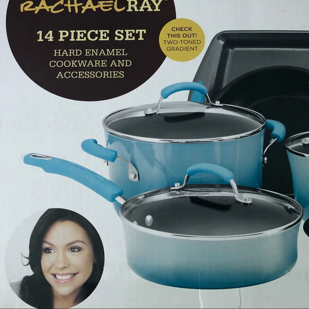RACHAEL RAY 14 PIECE SET COOKWARE